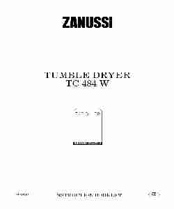 Zanussi Clothes Dryer TC 484 W-page_pdf